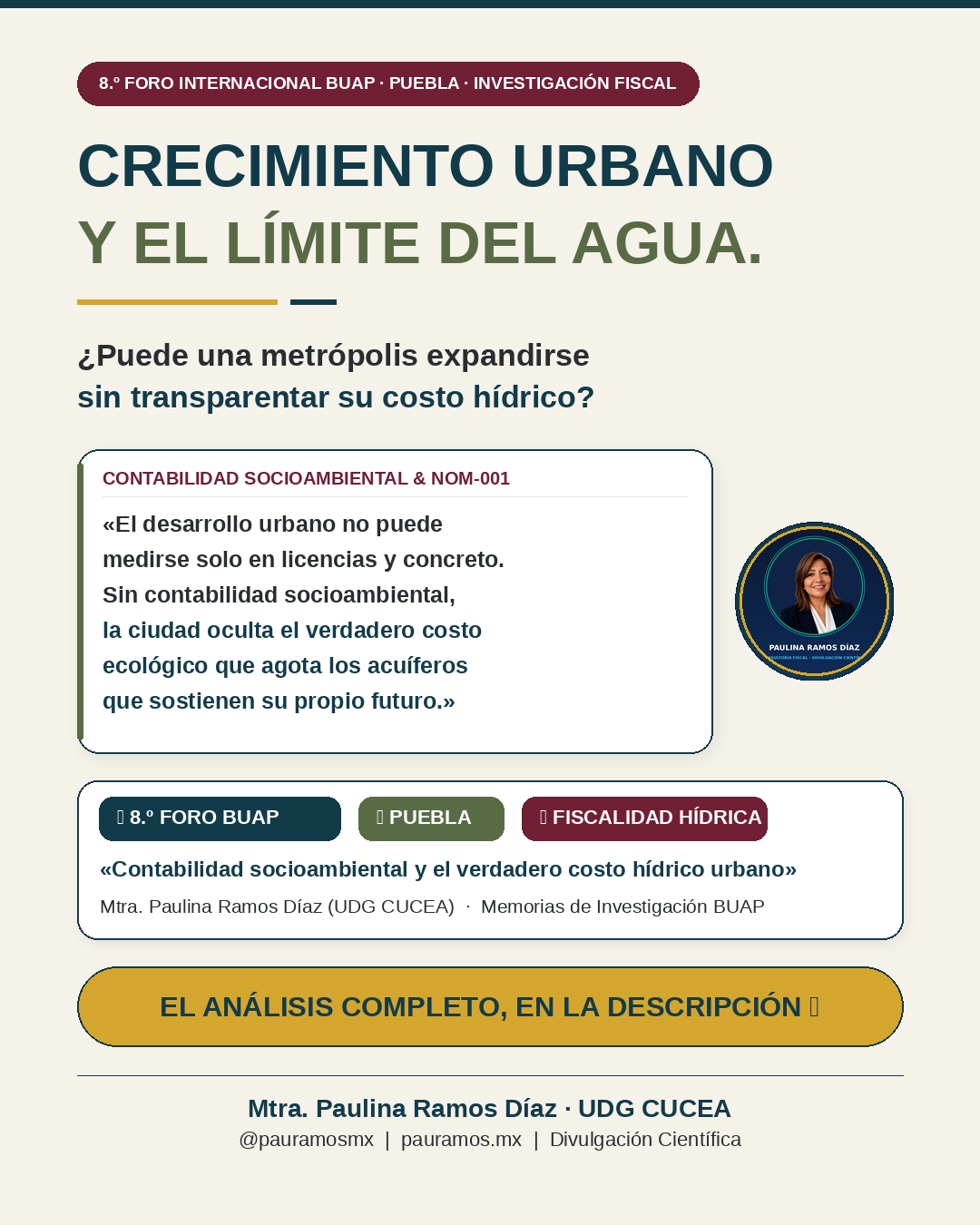 Fiscalidad y Transparencia del agua en la Ciudad de México: El rol estratégico de la contabilidad socioambiental